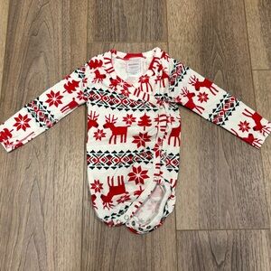 Hanna Andersson Fair Isle Long Sleeve Wrap Bodysuit